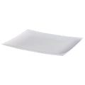 9" White Rectangular Salad Plates Plastic