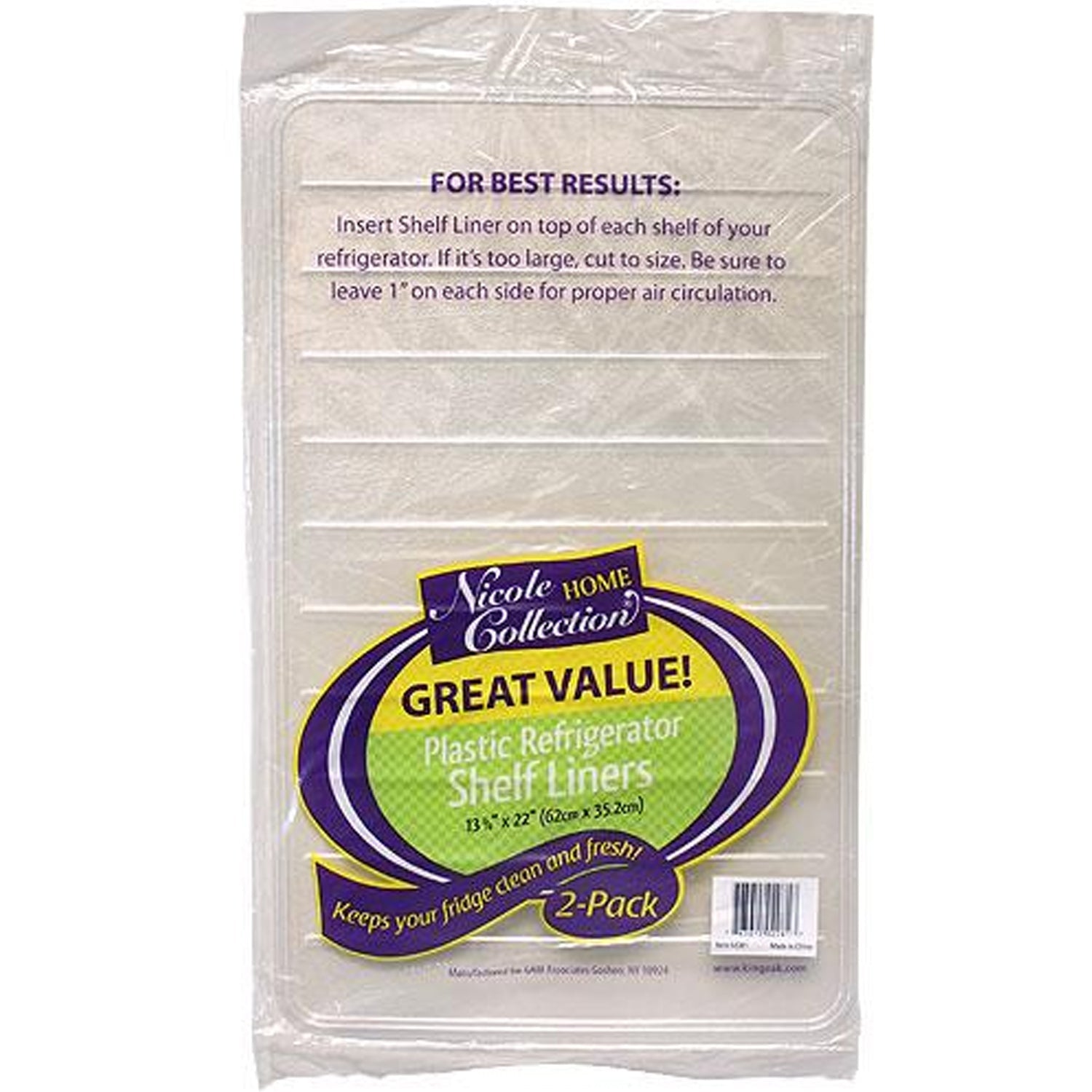 Premium Plastic Clear Refrigerator Liners