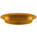 11'' x 16'' Ridged Gold Oval Plastic Bowl
