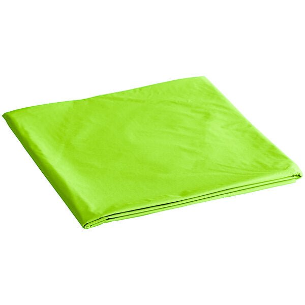 *WHOLESALE* 84'' Lime Green Table Cloth Plastic Disposable Round  36/Case