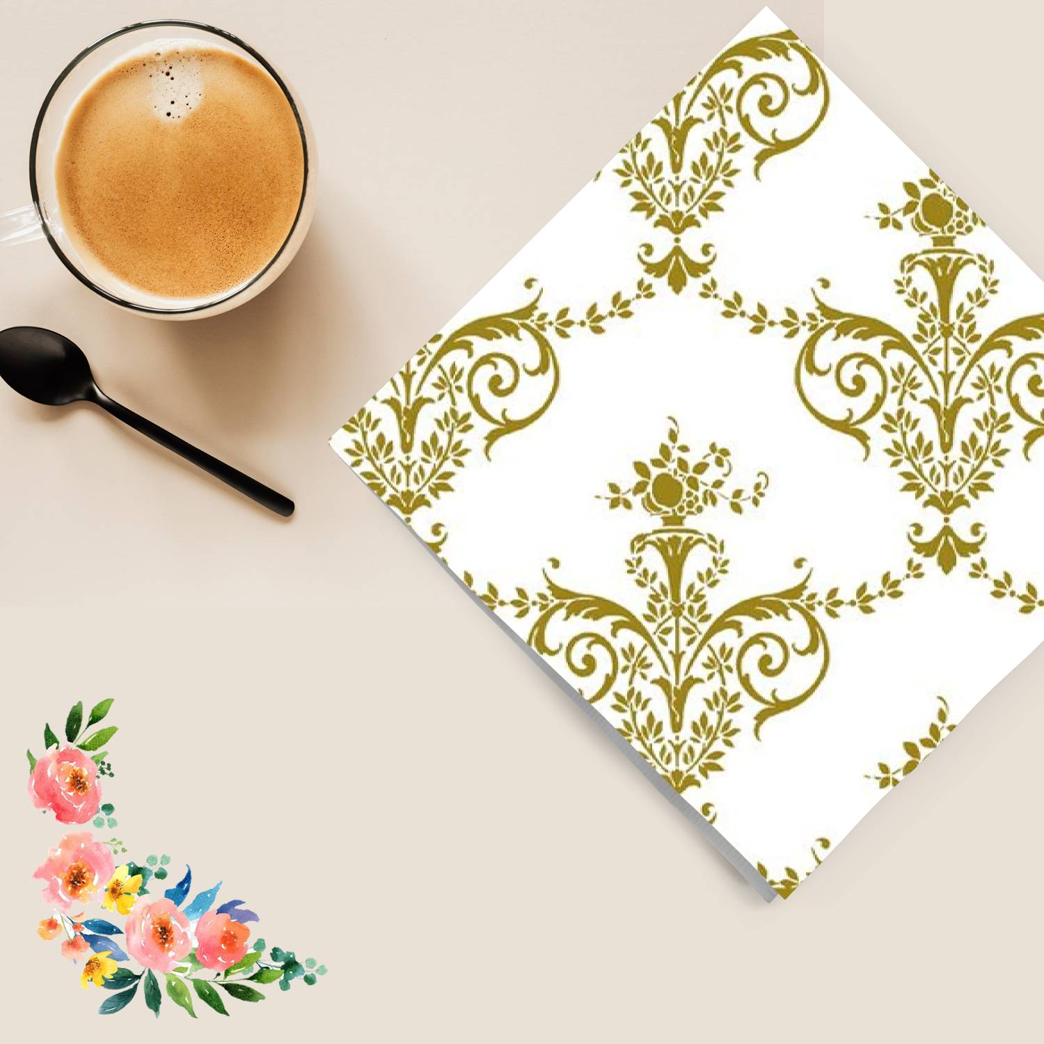 Royal Fleur-de-lis Lunch Paper Napkins 20 Pack