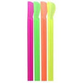 10" Straws Neon Disposable Plastic  for Smoothie Cups Spoon Style