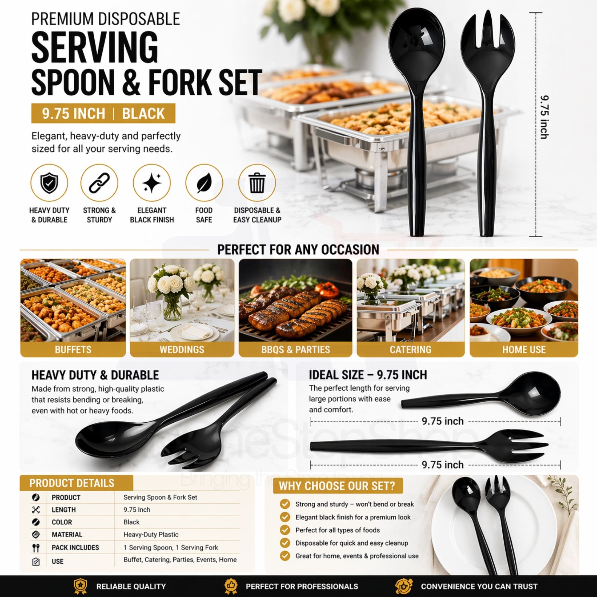 84-Piece Chafing/Buffet Serving Kit Aluminum Disposable Half Size Set