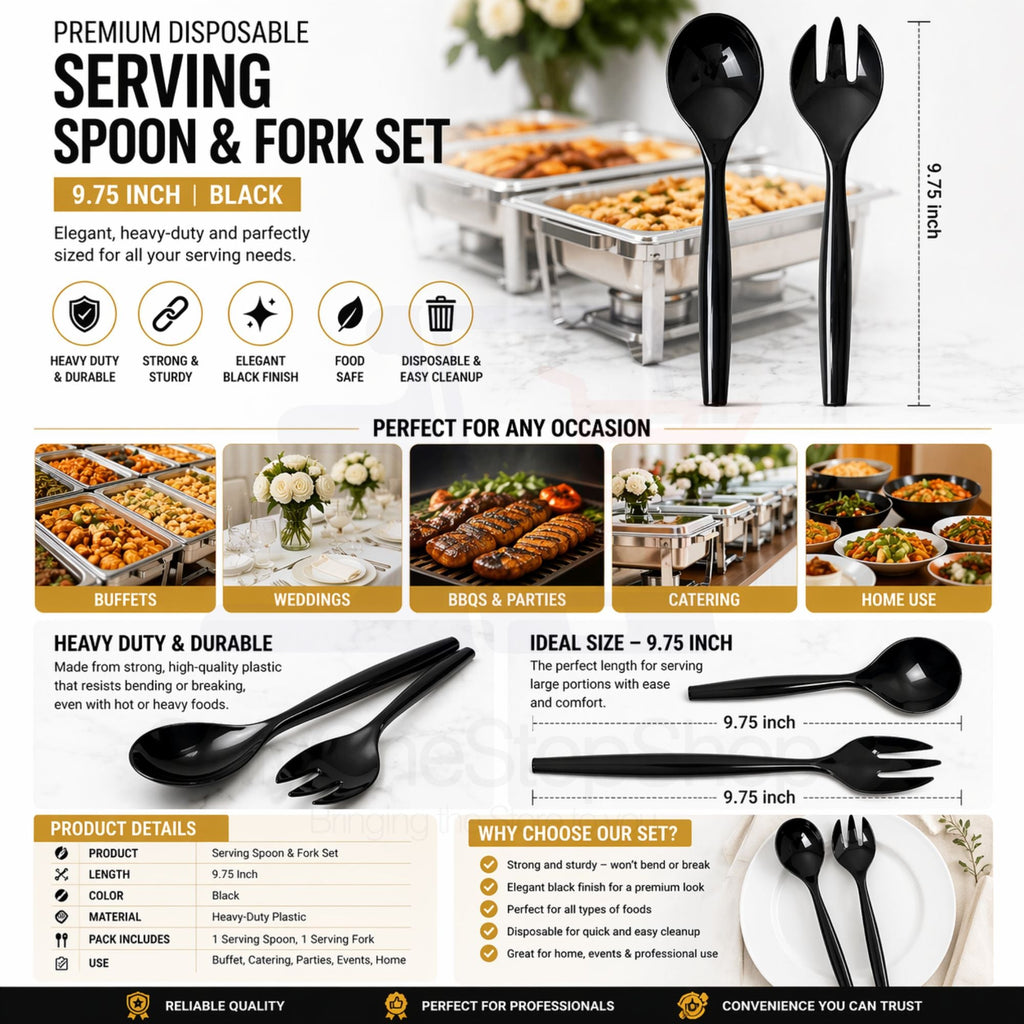42-Piece Disposable Half Size Chafing Dish Buffet Set with Fuel & Utensils