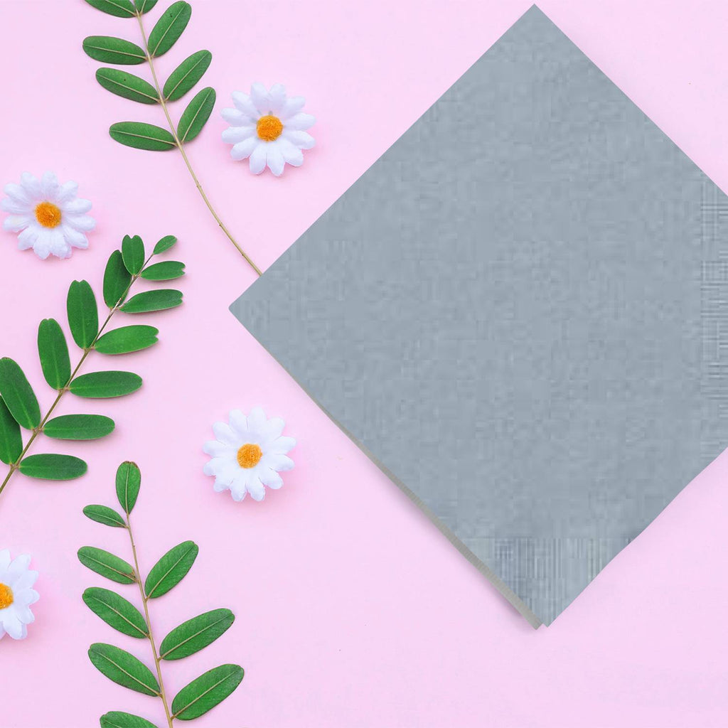 Silver Lunch Napkins