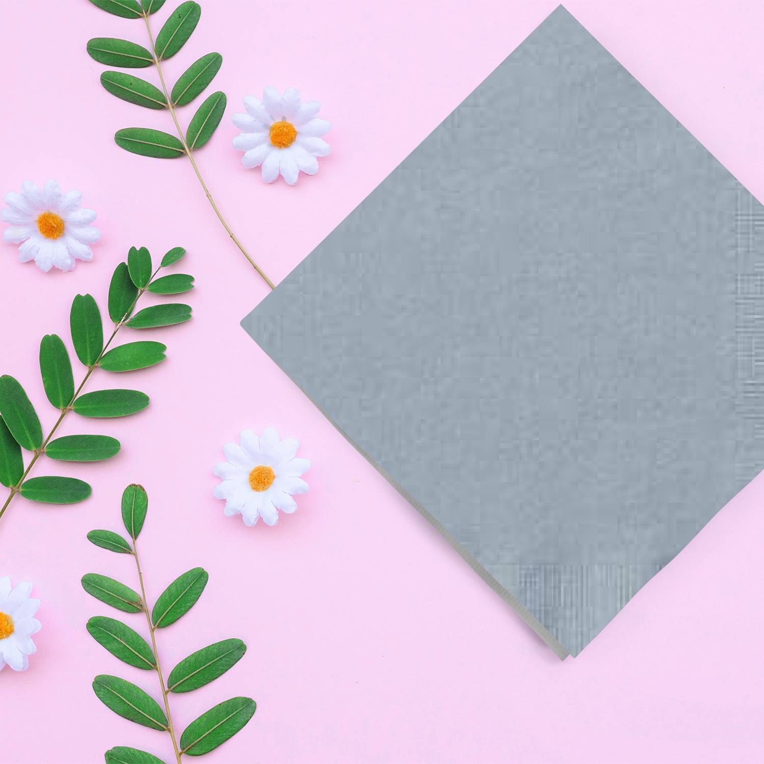Silver Lunch Napkins