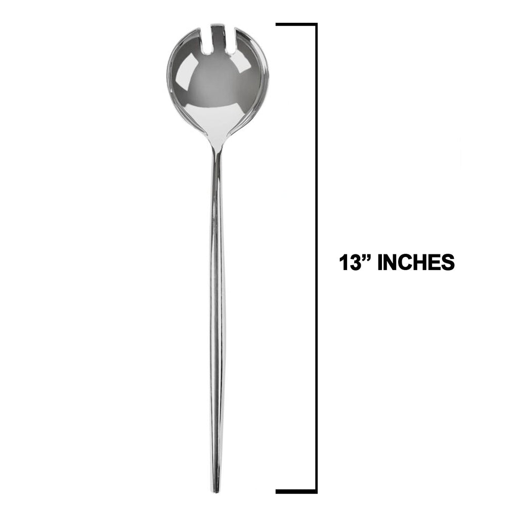 13" Novelty Serving Plastic Cutlery Plastic Spoon & Spork Silver