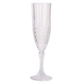 8oz Crystal Effect Elegant Champagne Flutes  Plastic 4 Pack