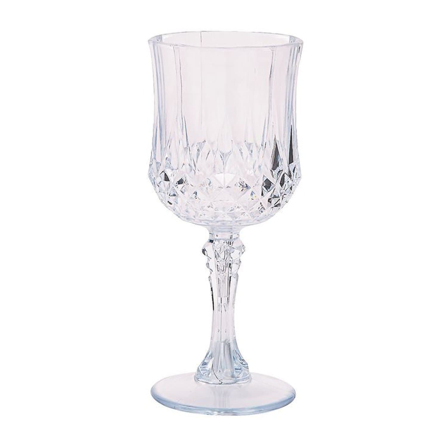 8 oz Crystal Like Elegant Wine Glasses Plastic