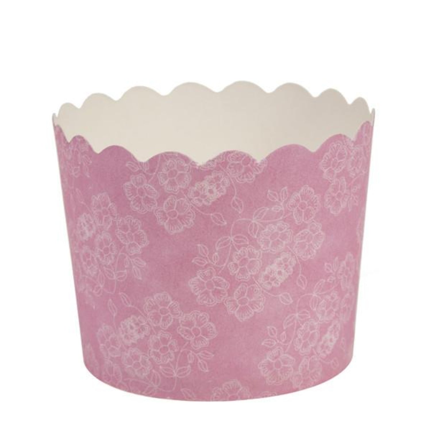 Pink Floral Small Baking Cups 20 Pack