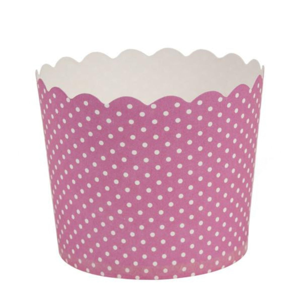 Pink Polka Dots Large Baking Cups 20 Pack