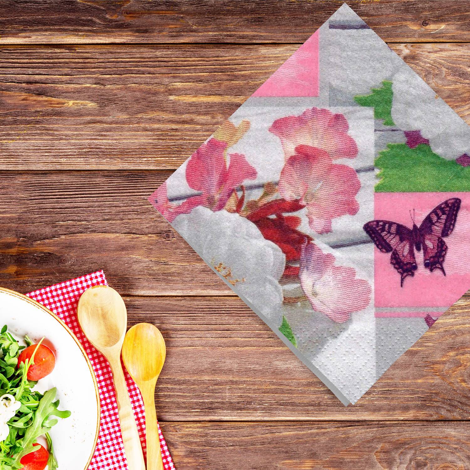 Summer Rose Lunch Napkins 20 Pack
