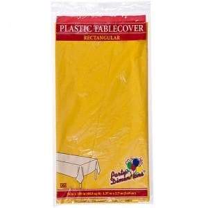 54''X108'' Sunshine Yellow Rectangular  Plastic Tablecover