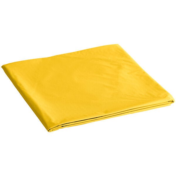 *WHOLESALE* 84'' Round Sunshine Yellow Table Cloth Plastic Disposable 36/Case