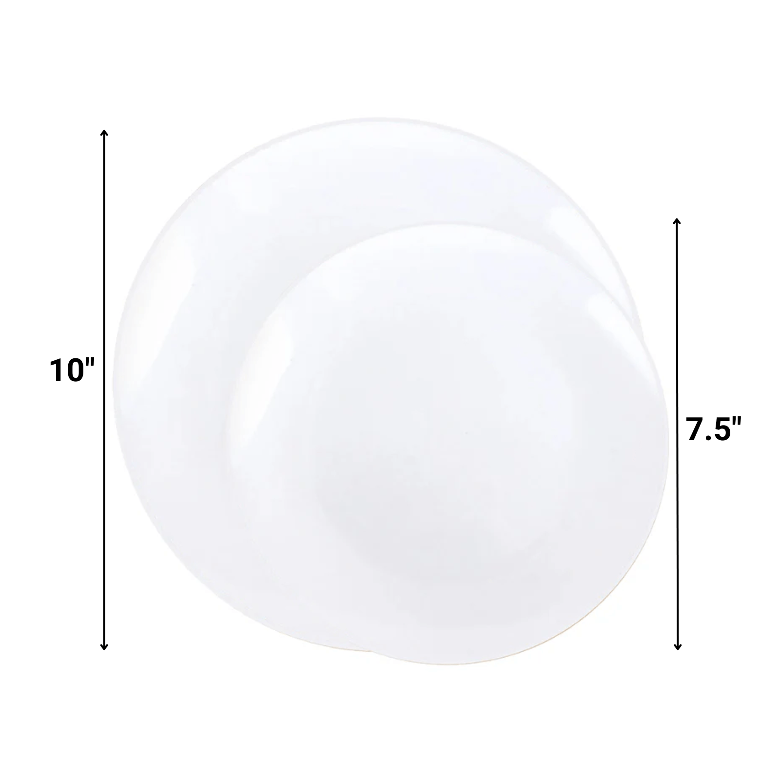 Elegant Organic Plastic Plates - White Dinnerware Set (Wholesale)