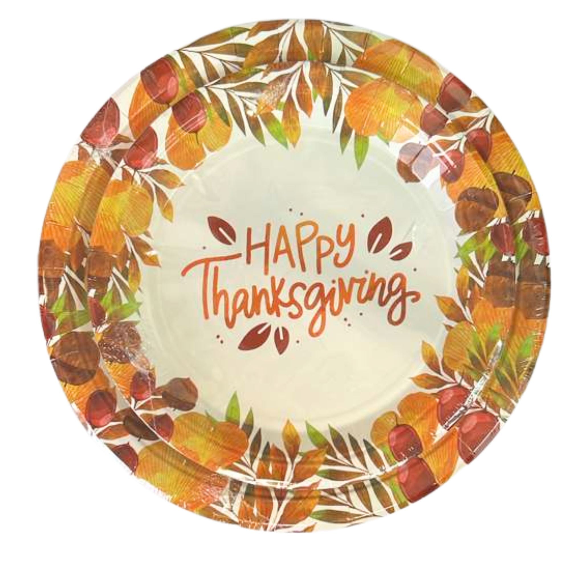 Thanksgiving 9" Disposable Paper Plates-8 Pack