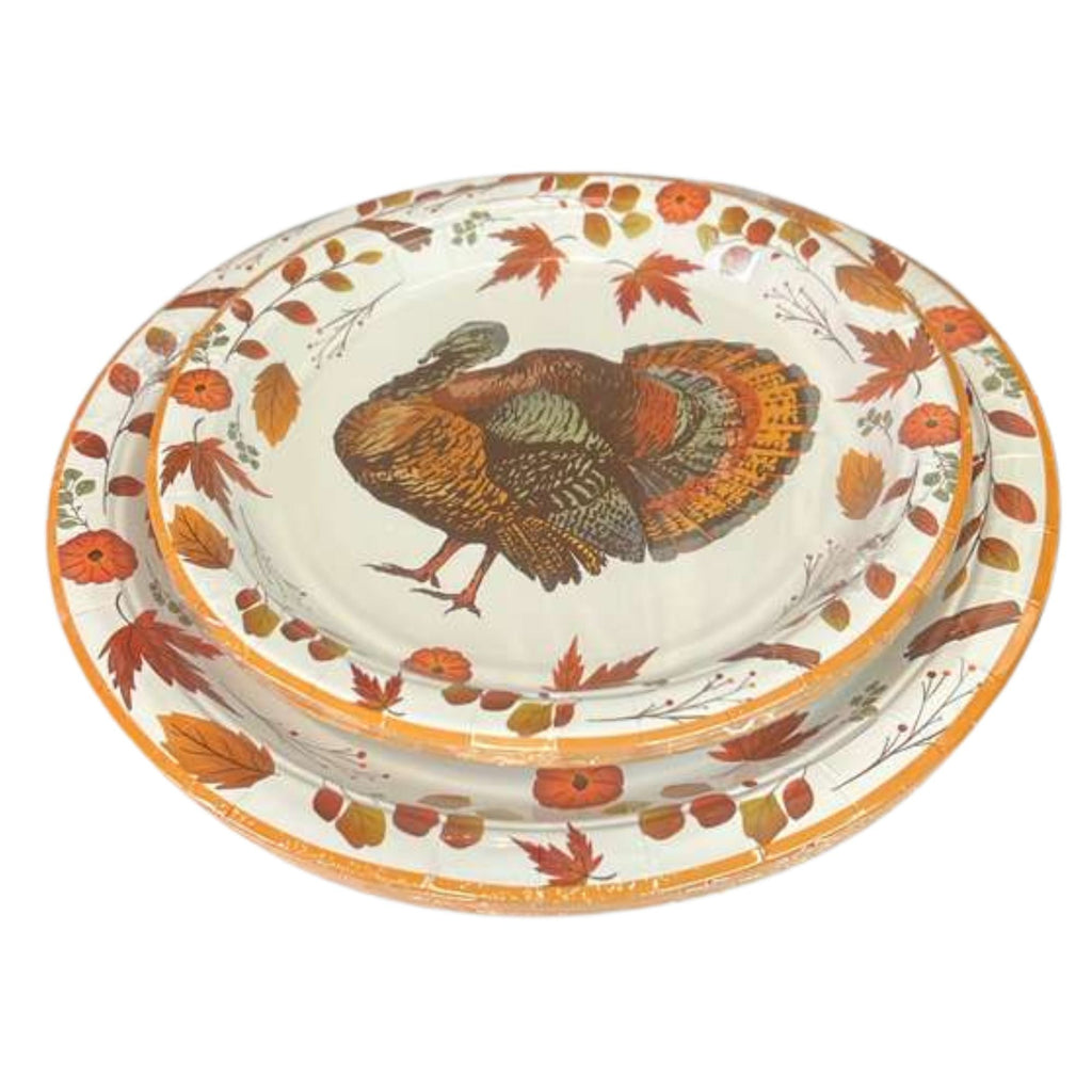 Thanksgiving  7" Disposable Paper Dessert Plates 8 Pack