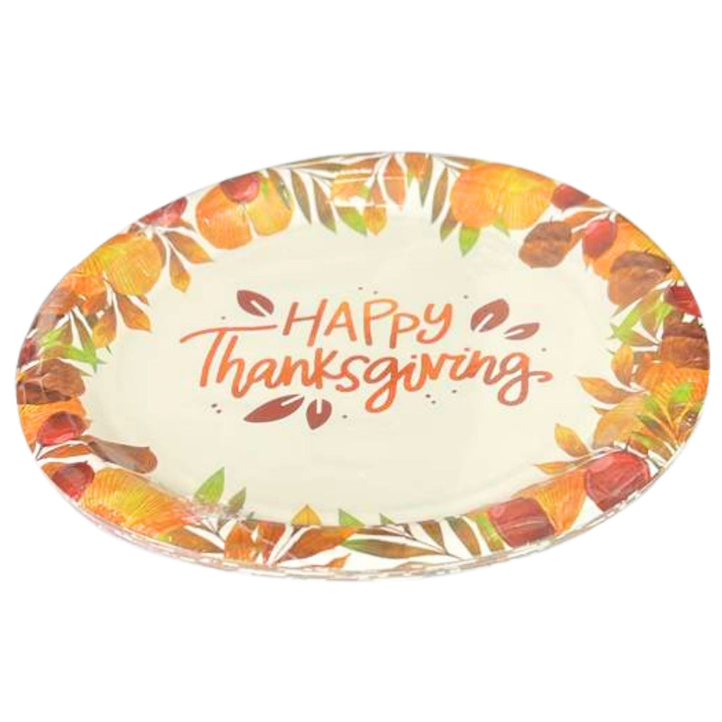 Thanksgiving 9" Disposable Paper Plates-8 Pack