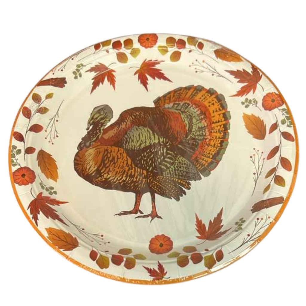 Thanksgiving  9" Disposable Paper Plates-8 Pack