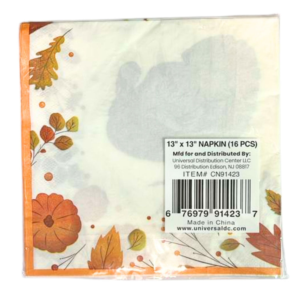 Thanksgiving Lunch  Paper Napkins: 16 Pack