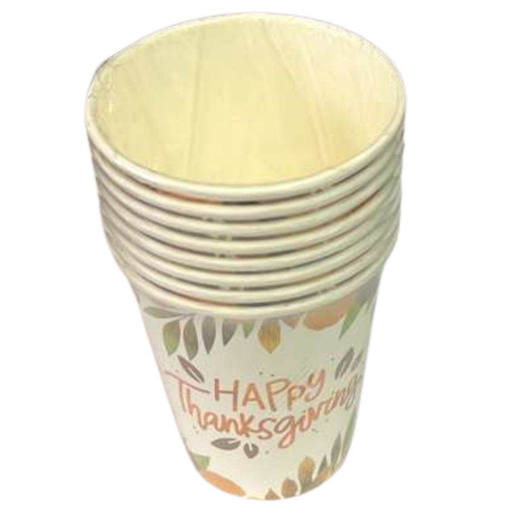 Thanksgiving 9oz Paper Cups -8 Pack