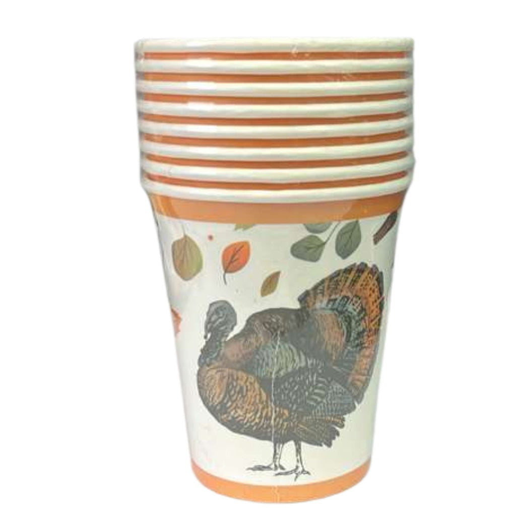 Thanksgiving  9oz Paper Cups: 8 Pack