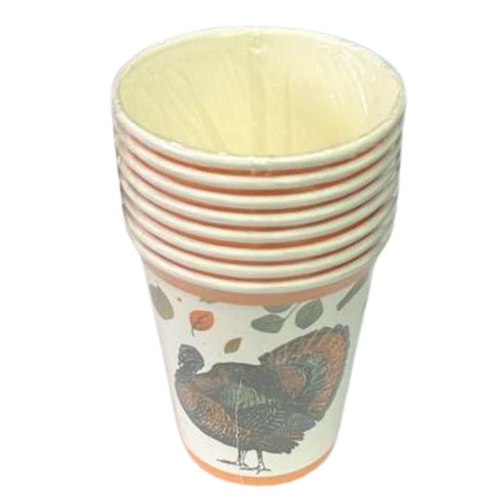 Thanksgiving  9oz Paper Cups: 8 Pack