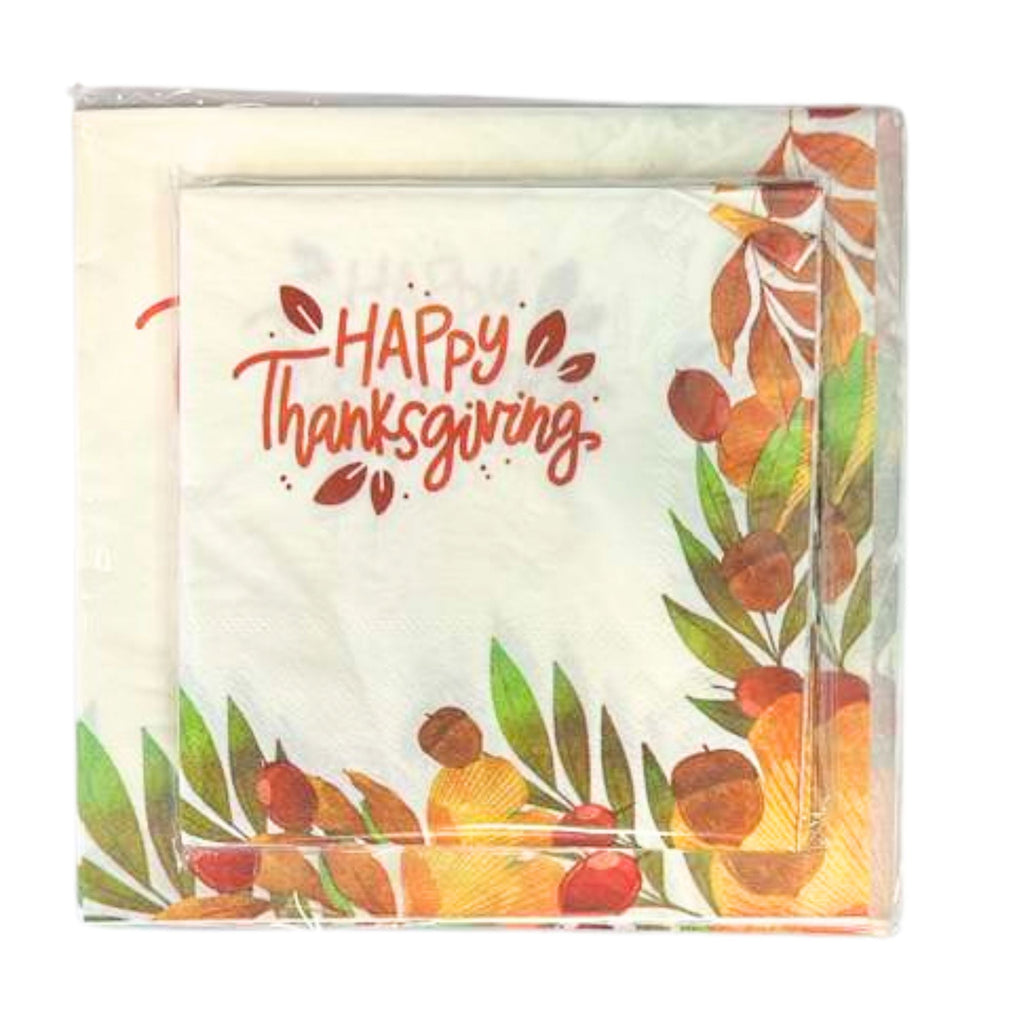 Thanksgiving Beverage Paper Napkins-16 Pack