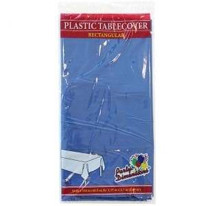 54'' X 108'' Blue Rectangular Tablecover Plastic