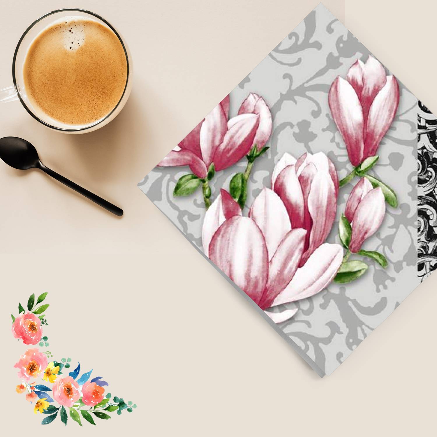 Timeless Tulip Lunch Paper Napkins 20 Pack