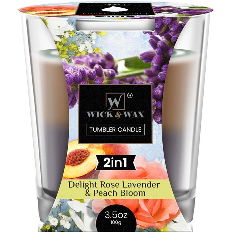 3.5oz Rose Lavende & Peach Blossom Double Scented Jar Candle