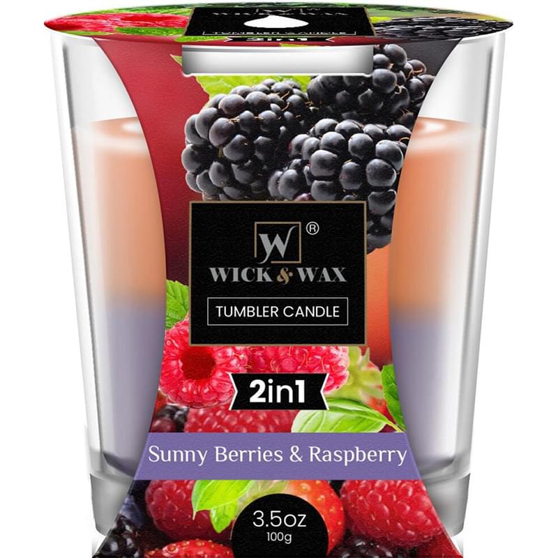 3.5oz Sunny Berries & Raspberry Double Scented Jar Candle