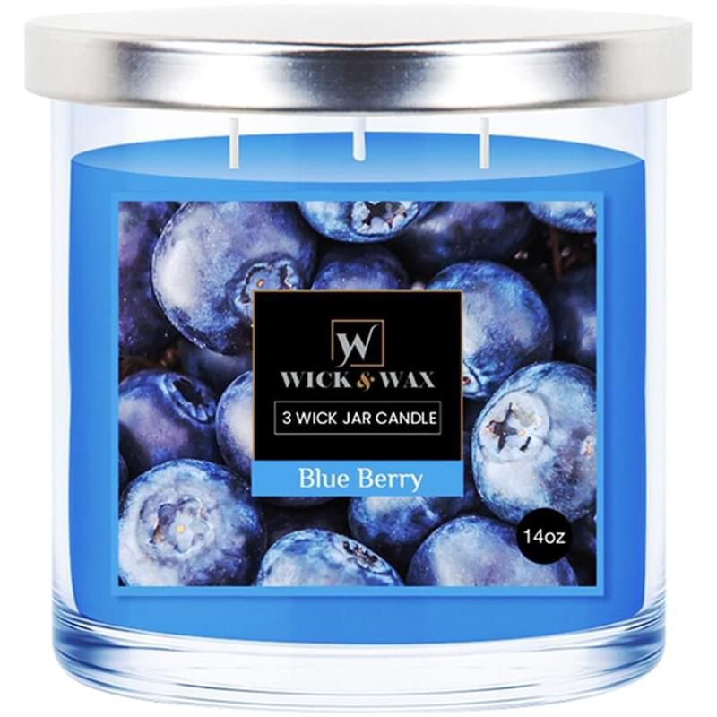 14oz Blueberry Scented Jar Candle (3-wick)