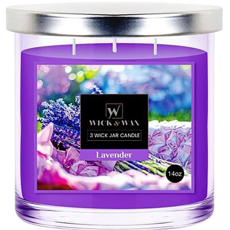 14oz Lavender Scented Jar Candle (3-wick)