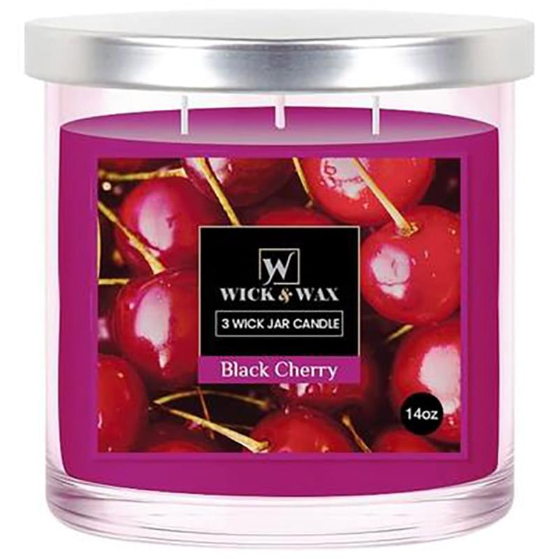 14oz Black Cherry Scented Jar Candle (3-wick)
