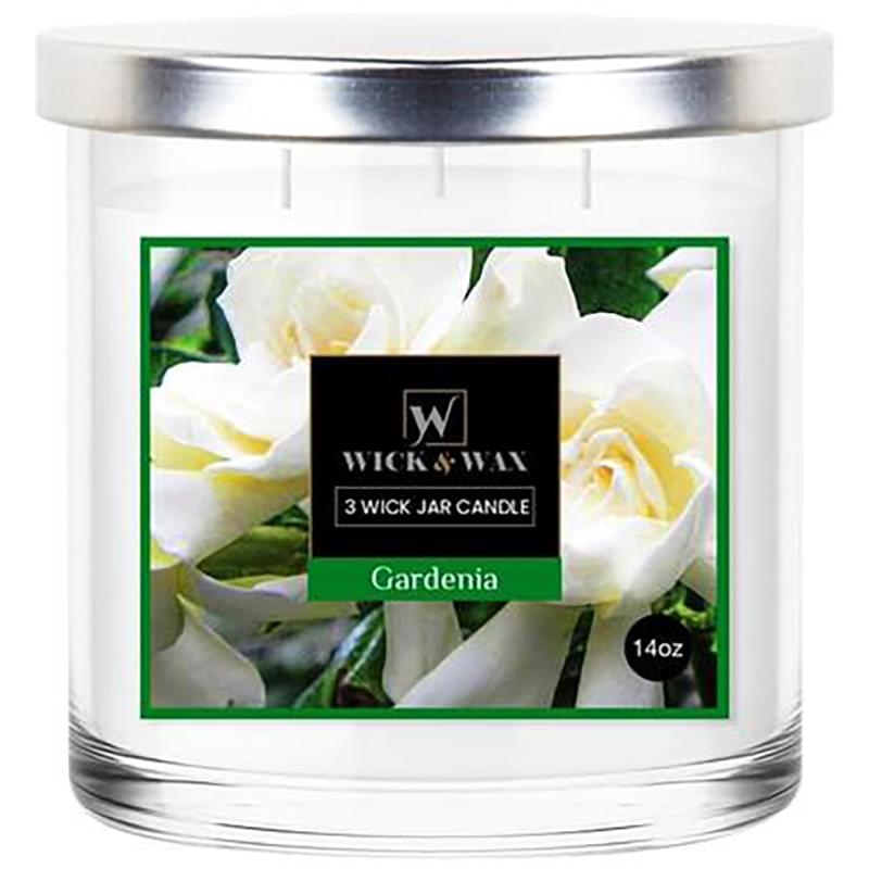 14oz Gardenia Scented Jar Candle (3-wick)