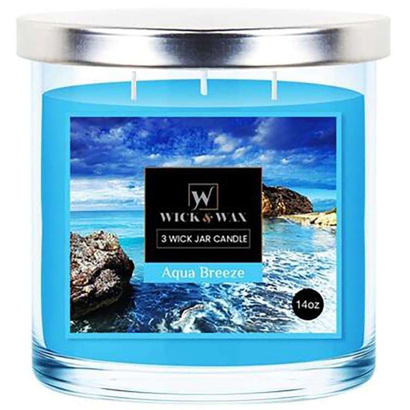 14oz Aqua Breeze Scented Jar Candle (3-wick)