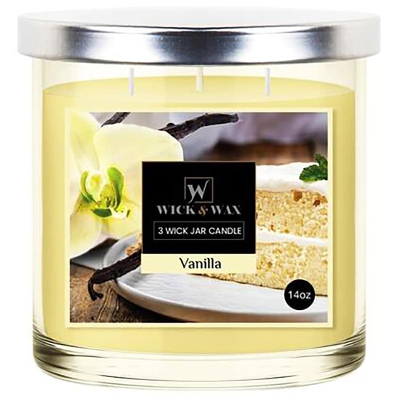 14oz Vanilla Scented Jar Candle (3Wick)