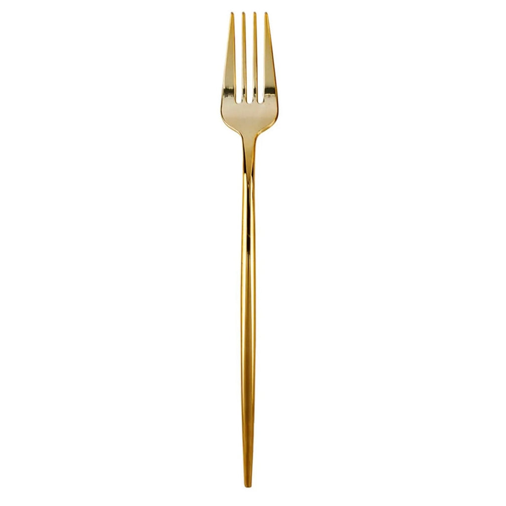 Novelty  Cutlery Dinner Forks Gold plastic