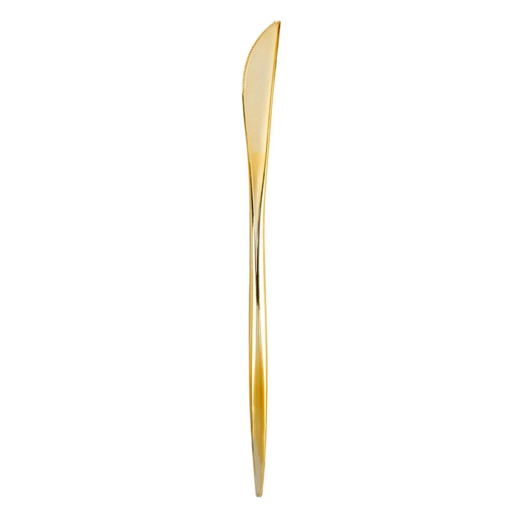 Novelty  Cutlery Dinner Knives Gold plastic