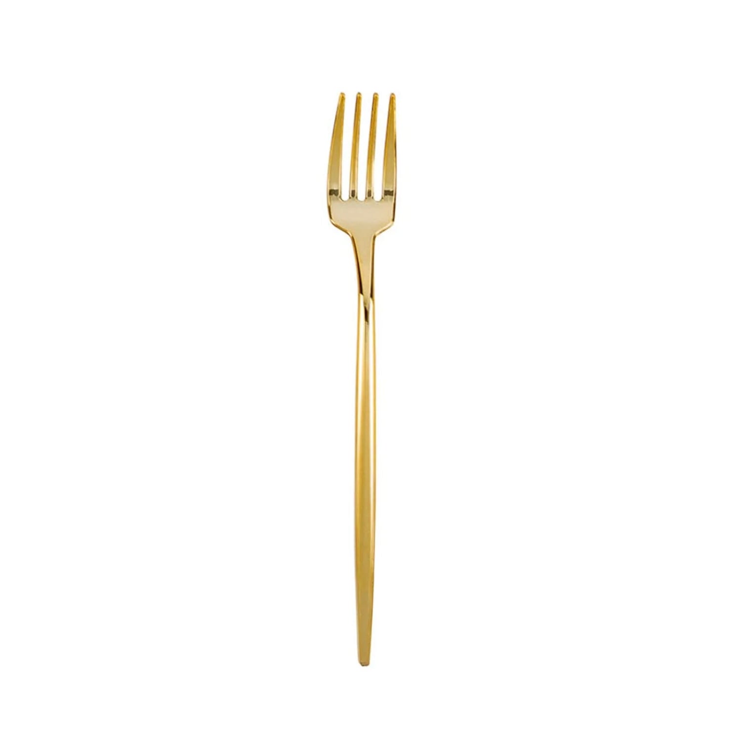 Novelty Cutlery Dinner Salad Forks Gold plastic