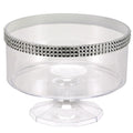 80oz Trifle Small Plastic Clear Bowl Jewel Accent