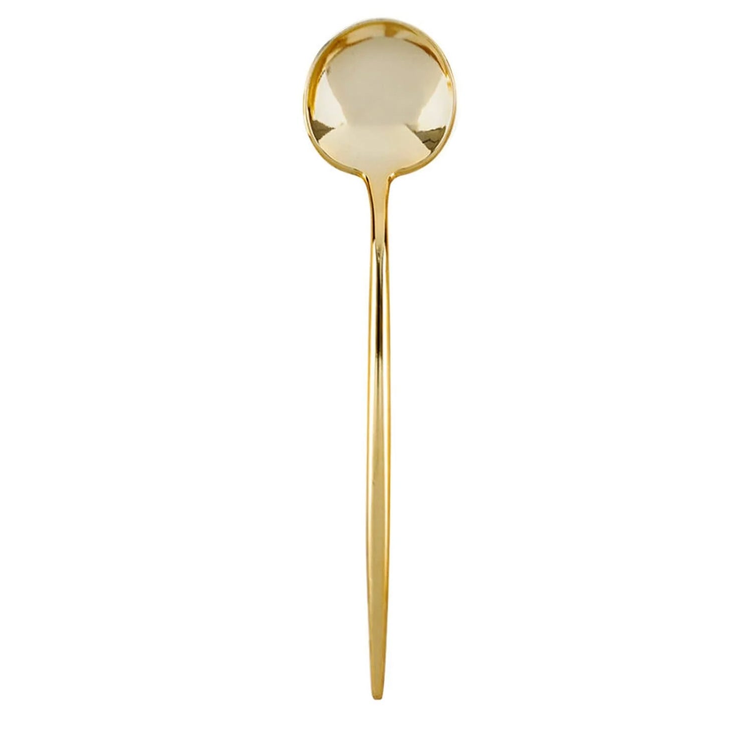 Novelty  Cutlery Dinner Soup Spoon Gold plastic