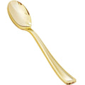 Spoons Gold Cutlery Heavyweight Disposable Plastic