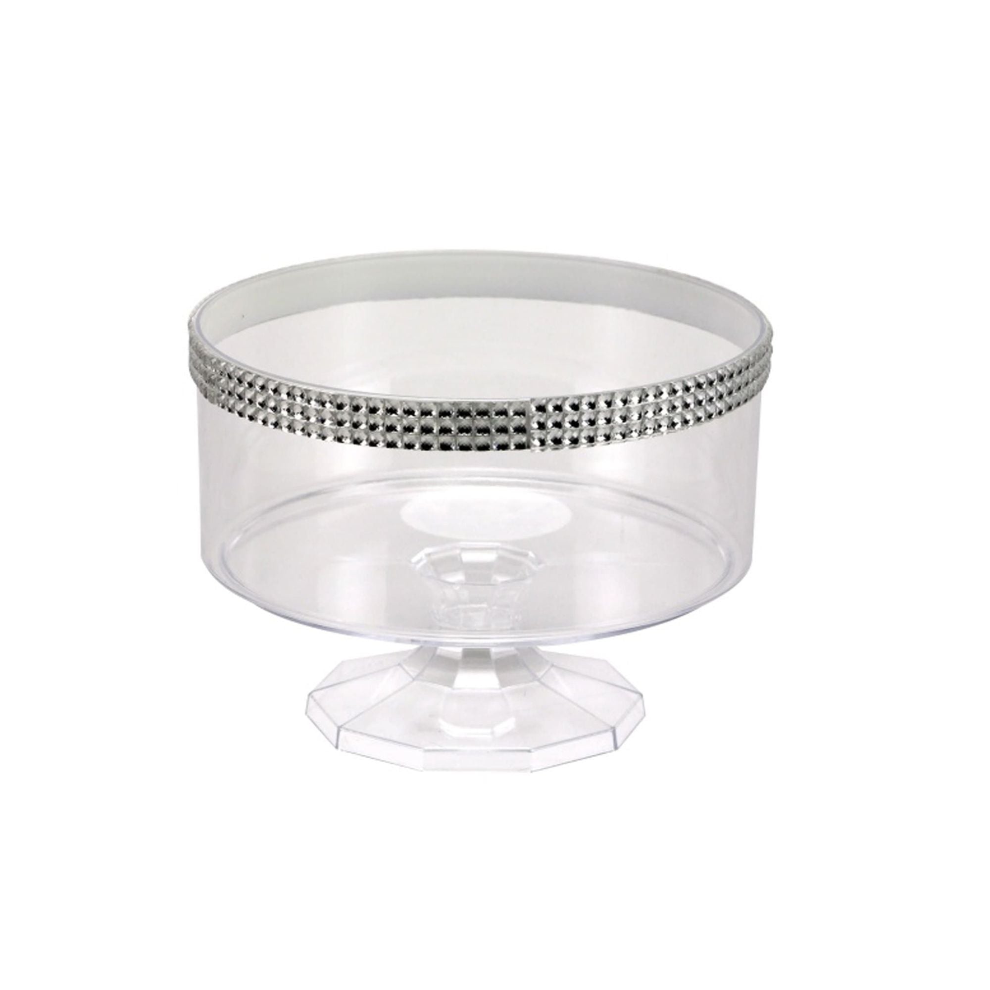40 oz Small Clear Trifle Plastic Bowl Jewel Accent 40 oz