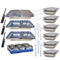 33 Piece Buffet Serving Kit Disposable Aluminum Refill Chafing: (No Racks)