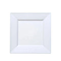 8" White Plates Square Plastic Dinner