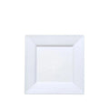 6.5" White Plates Square Plastic Dinner