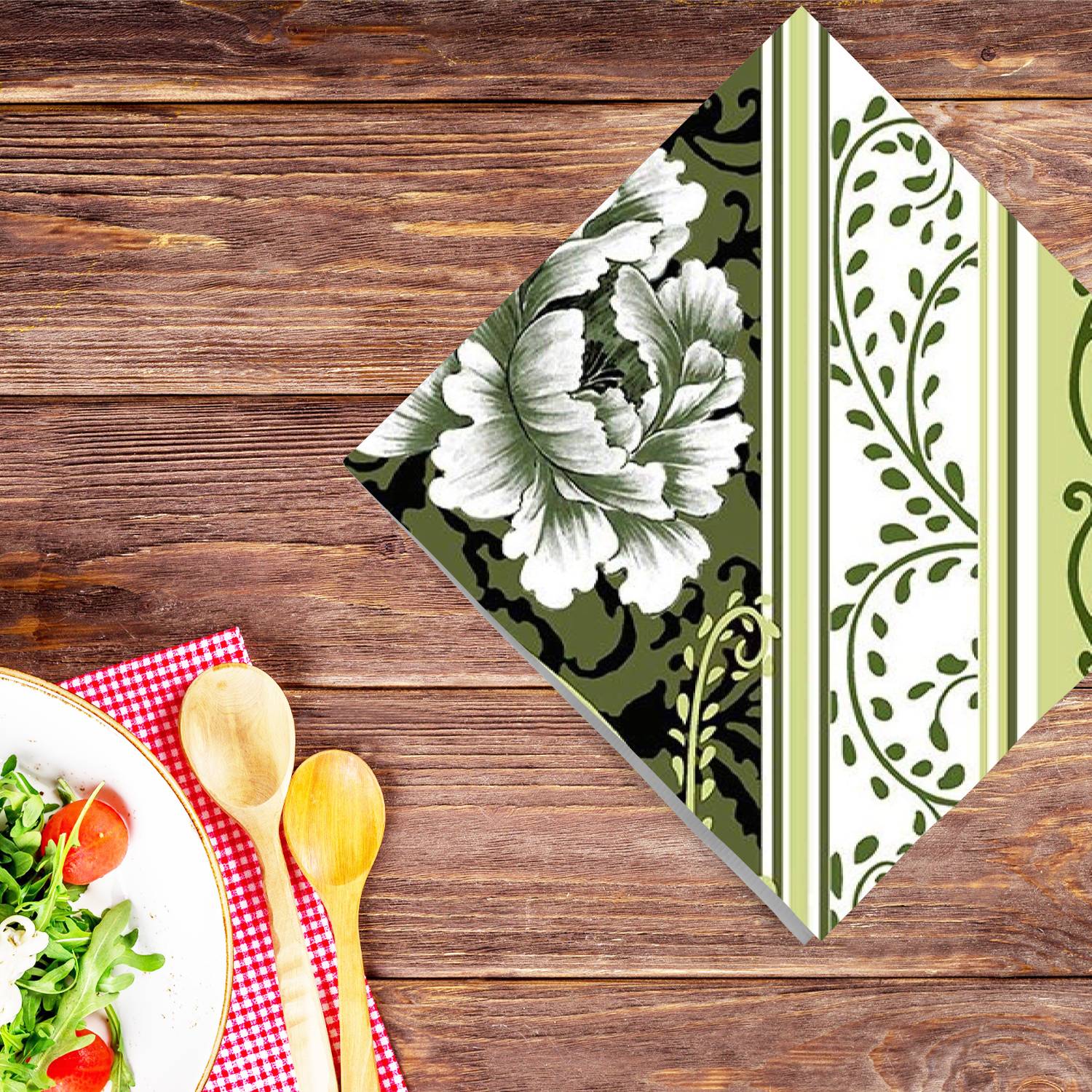 Vector Green Lunch Paper Napkins 20 Pack
