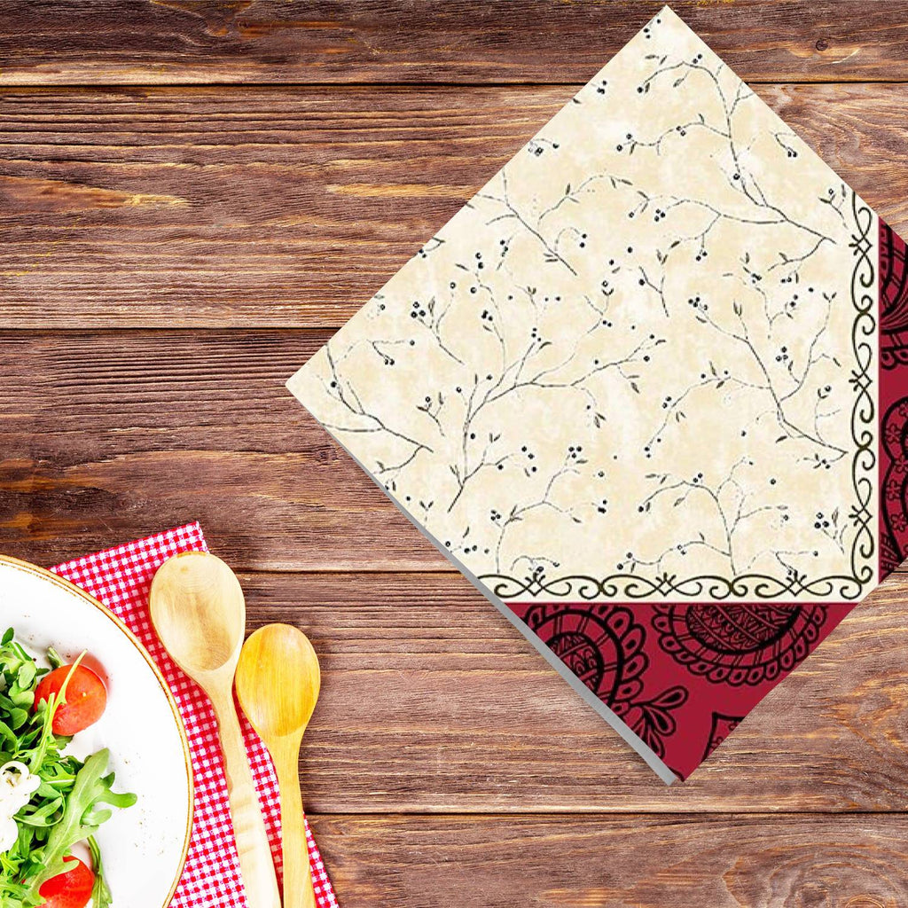 Vector Red Lunch Paper Napkins 20 Pack